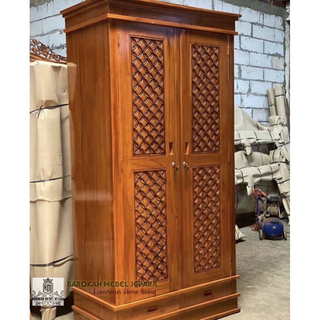lemari pakaian full jati pintu 2 minimalis lemari baju jati minimalis jepara lemari pakaian 2 pintu 