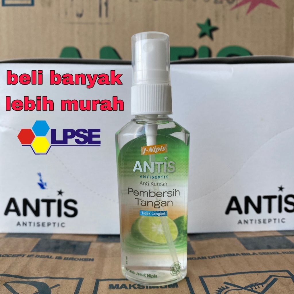 Hand sanitizer Antis spray 55 ml - antis 55 ml spray - sanitizer - kesehatan