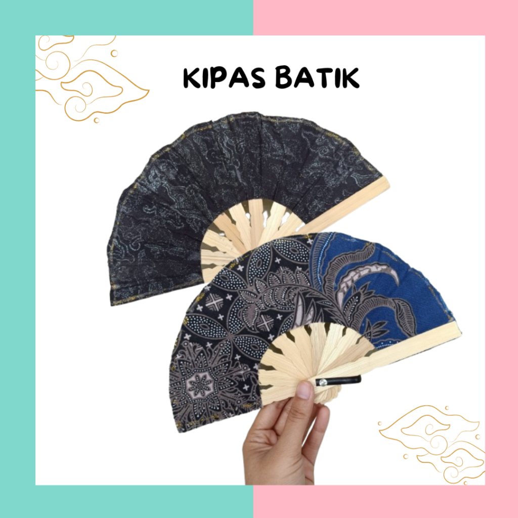 KIPAS MOTIF BATIK / KIPAS LIPAT TARI BATIK / KIPAS  CANTIK MURAH