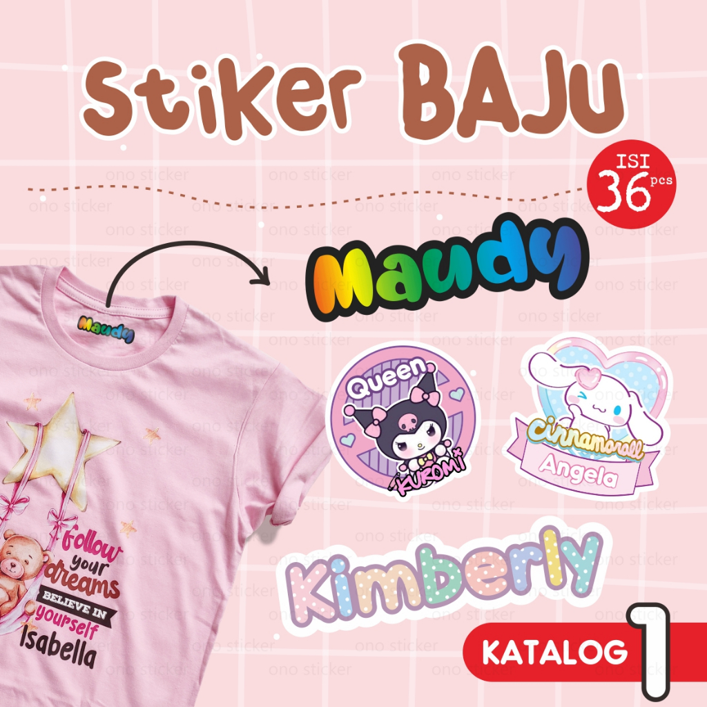 

Sticker label baju anak | Stiker Baju (press setrika) | Stiker label baju custom