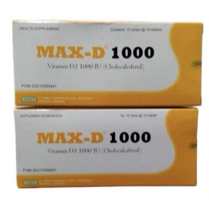 MAX-D 1000 ISI 100 TABLET VITAMIN D3 1000 IU