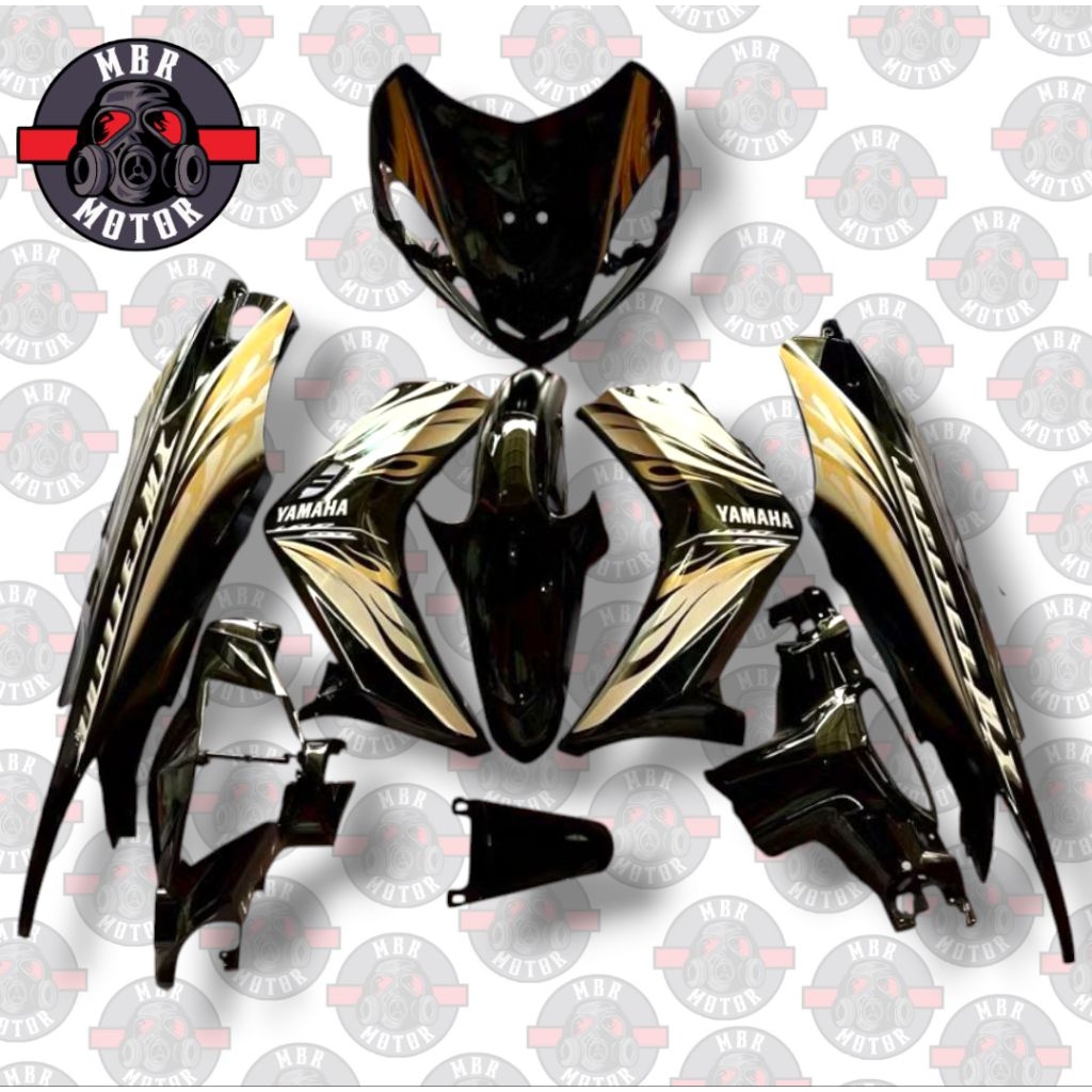 Body Fullset Jupiter MX Lama Body Jupiter MX Lama Hitam Fullset Plus Striping