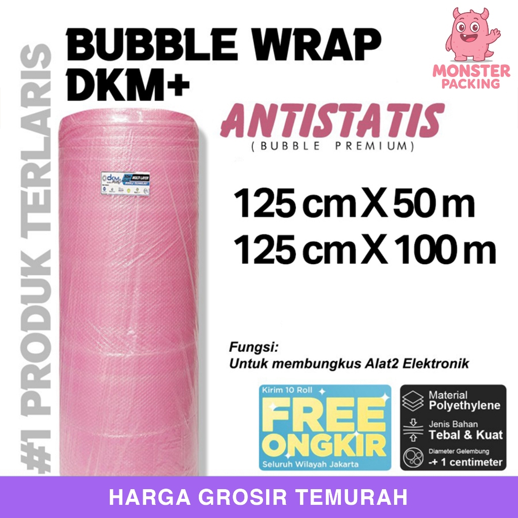 

BUBBLE WRAP DKM+ ANTI STATIC - BUBBLE ANTI STATIS MERAH