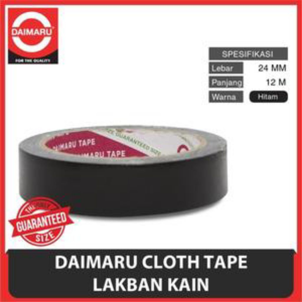 

LAKBAN JILID HITAM 1 " / CLOTH TAPE DAIMARU /CLOTH TAPE 1" HITAM DAIMARU