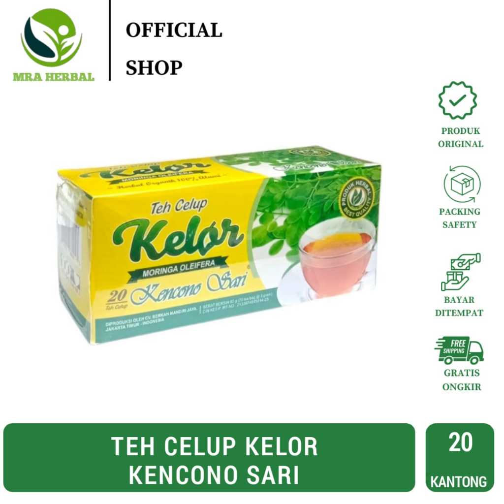 

Teh Celup Kelor Moring Oleifera || Teh Celup Kelor Kencono sari - 20pcs