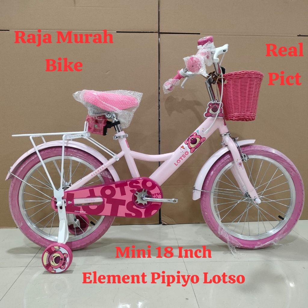 Sepeda Anak Perempuan Mini 18 Inch Element Pipiyo Lotso Sepeda Anak Terbaru Element Pipiyo Lotso
