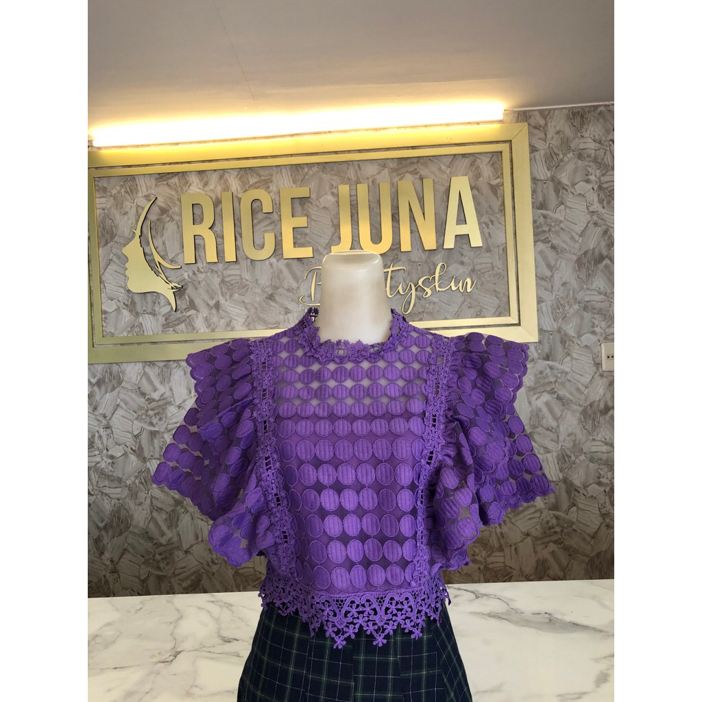 Crop Top Brokat Premium Original Bangkok