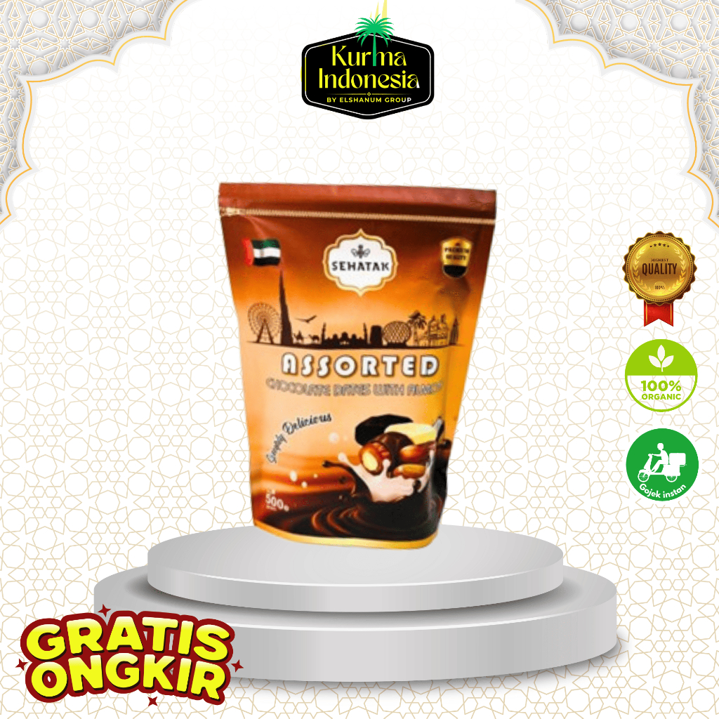 

Cokelat Kurma Almond Premium Assorted 500gr Best Quality oleh oleh haji dan umroh - kurma indonesia