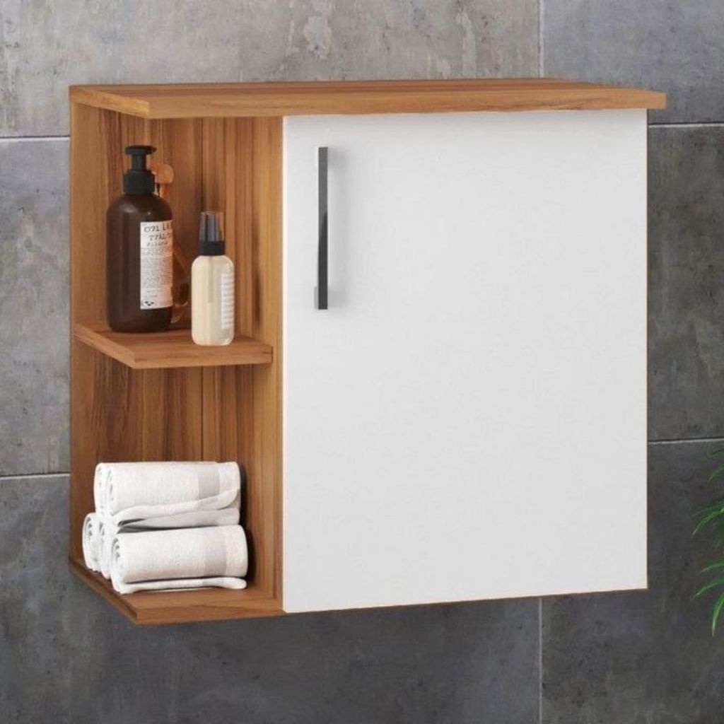 Rak gantung kamar mandi 1 pintu Ambalan dinding kamar mandi Kabinet dinding kamar mandi murah V15