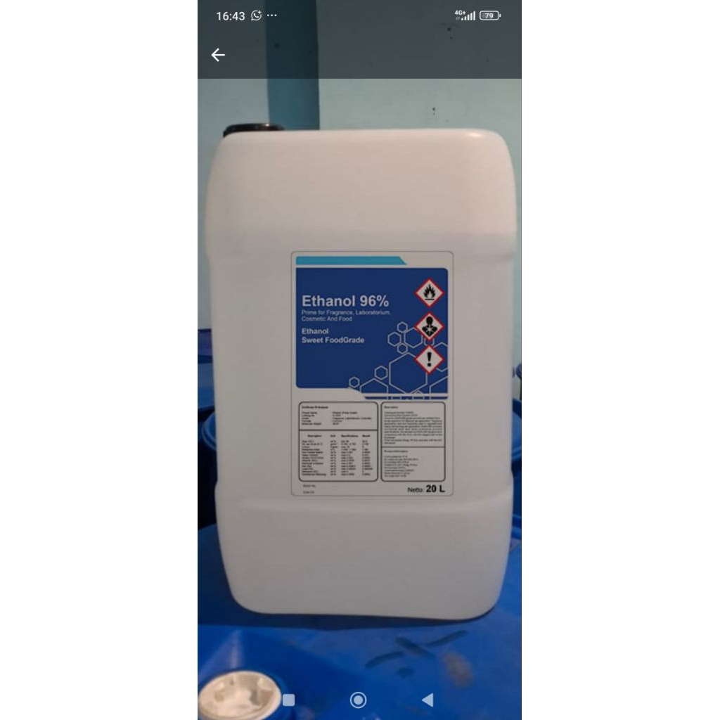 absolute/ethanol99%SFG/sweet food grade 20/liter