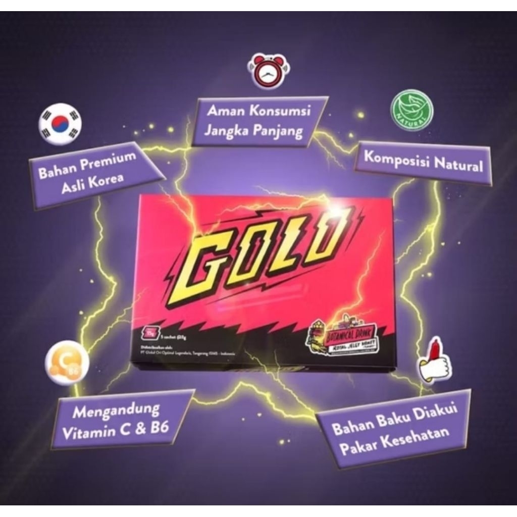 GOLO Asli Original Ginseng Official 1Box 5 Sachet Mister Golo Gingseng