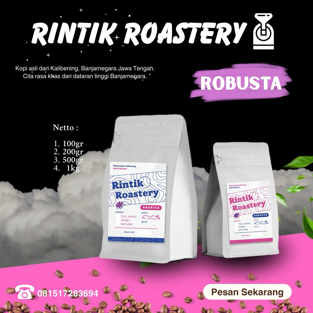 

BIJI KOPI ROBUSTA KALIBENING, BANJARNEGARA 100% ORGANIC BEANS 200gr
