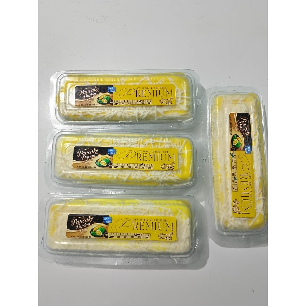 

Pancake Durian Roll Premium | Kulit Lembut Isi Durian Asli