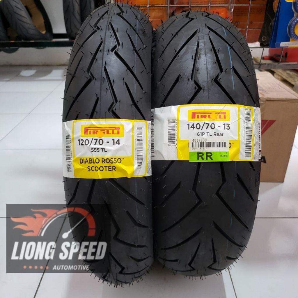 Paket Pirelli Sepasang Diablo Rosso Scooter Ban Tubeless Motor Honda Pcx 160 & Adv 150/160 Soft Comp