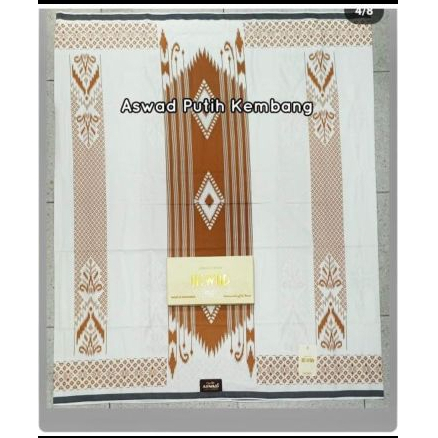 Sarung Aswad Motif kembang Putih/Hitam | Sarung dewas - Sarung Putih