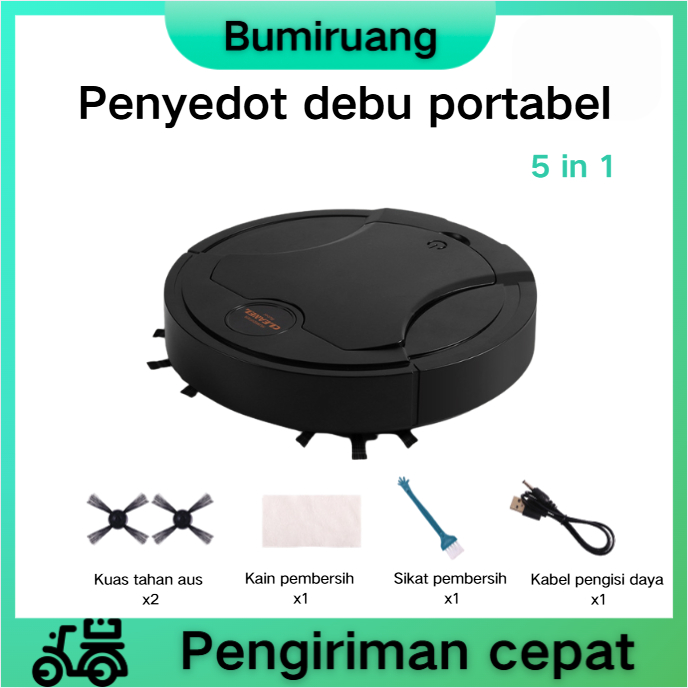 BUMIRUANG   Robot penyedot debu portabel Robot penyapu otomatis rumah Pembersih lantai/Sapu lantai