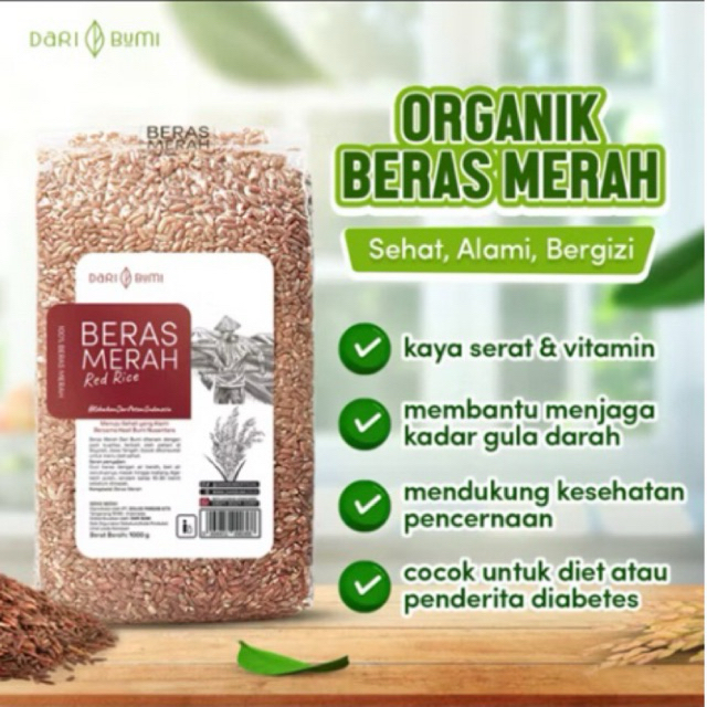 

Dari Bumi Beras Merah Organik 1 Kg Premium pure
