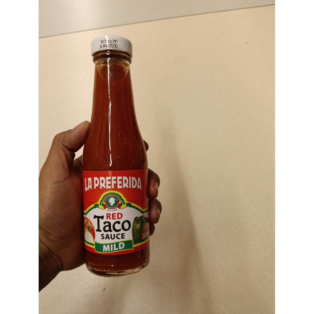 

la preferida red taco sauce mild 198gr sauce taco mild