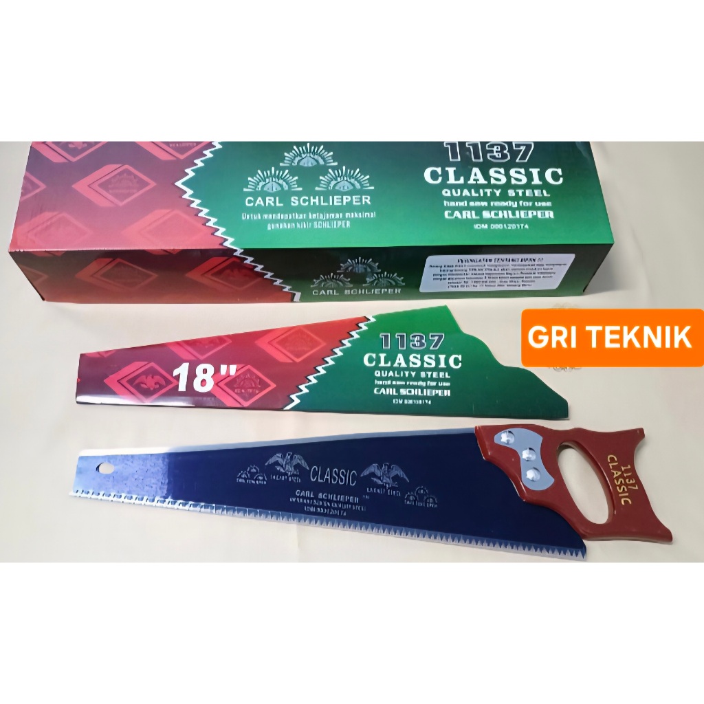 1137 CLASSIC CARL SCHLIEPER  GERGAJI KAYU CAP TIGA MATA CLASSIC CARL SCHLIEPER GAGANG KAYU UKURAN 18