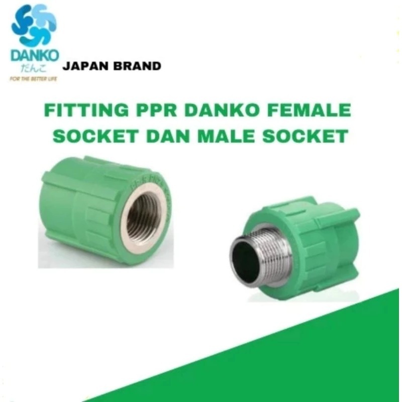 Fitting Pipa PPR Socket Male Female/Sok Drat Dalam Luar 1/2-1 inch