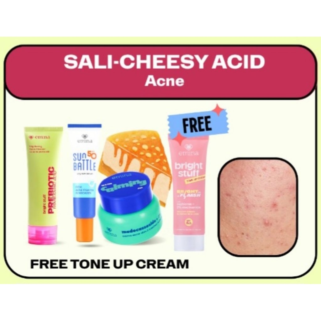 BY.FAST - Emina Bundle Set Skincare ( Sali-cheesy Acid Acne )