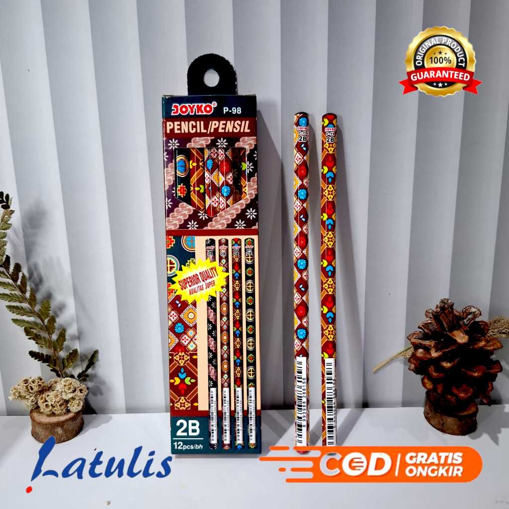 

Pensil 2B Joyko P-98 Motif Batik - Lusinan
