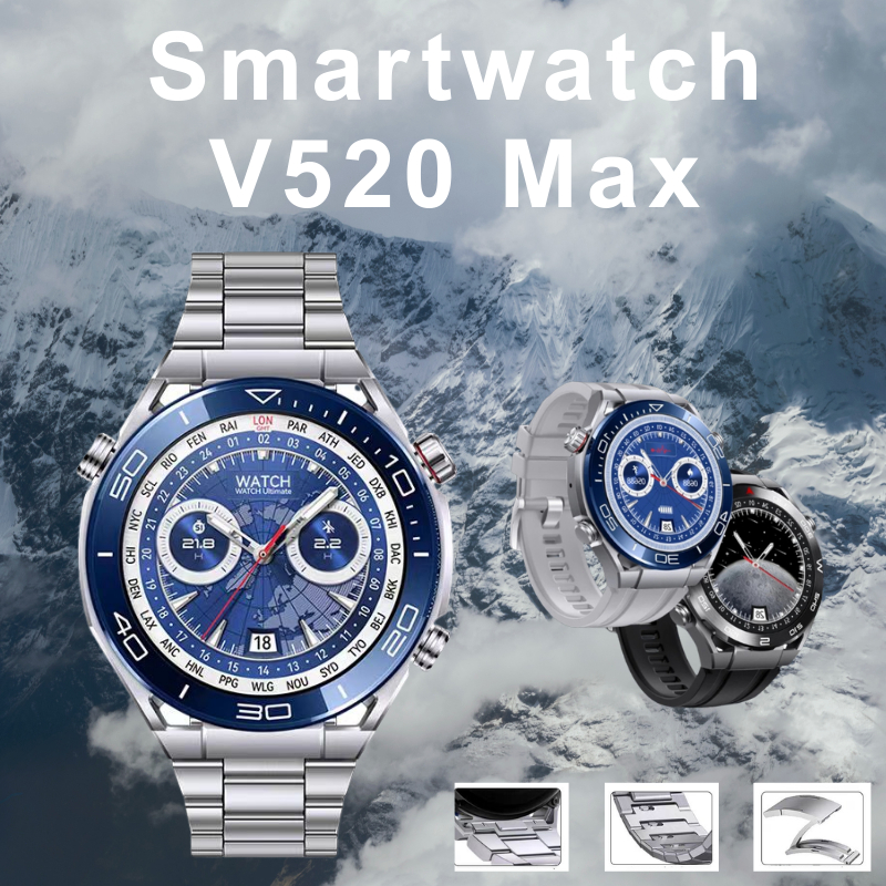 SmartWatch V520 Max Panggilan suara tampilan jam khusus pemantauan detak jantung tali yang dapat dis