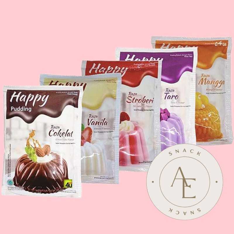 

Happy Pudding Forisa Pudding Bubuk dengan Susu beraneka rasa kemasan 60 gram Puding