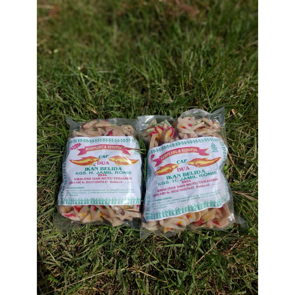 

(Bisa COD) 1 KG Kerupuk Kemplang Kipas Mentah Asli Ikan Tenggiri