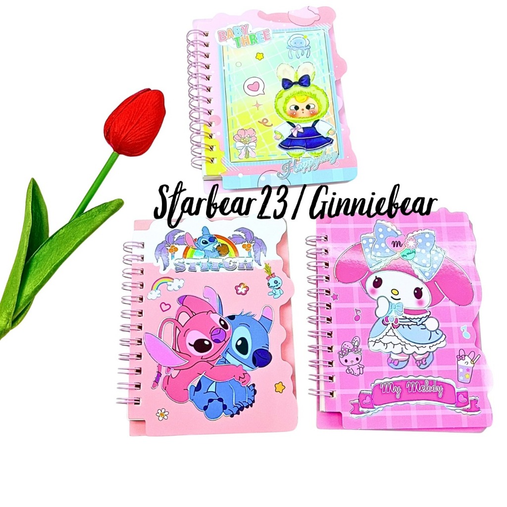 

NOTES RING A7/BUKU CATATAN MINI/DIARY/NOTEBOOK SANRIO STITCH CAPYBARA