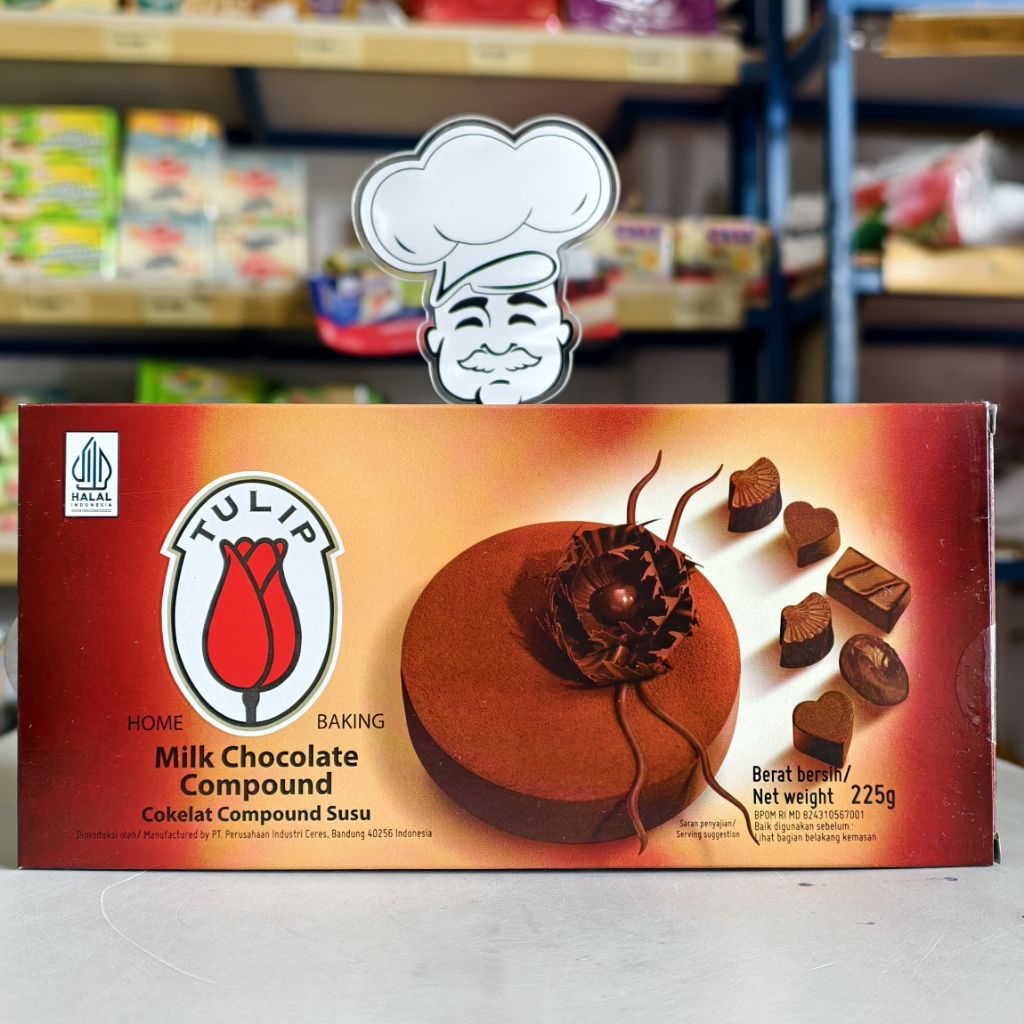 

Tulip Milk Compound Chocolate 225Gr / Coklat Susu Tulip / Coklat Batang Tulip