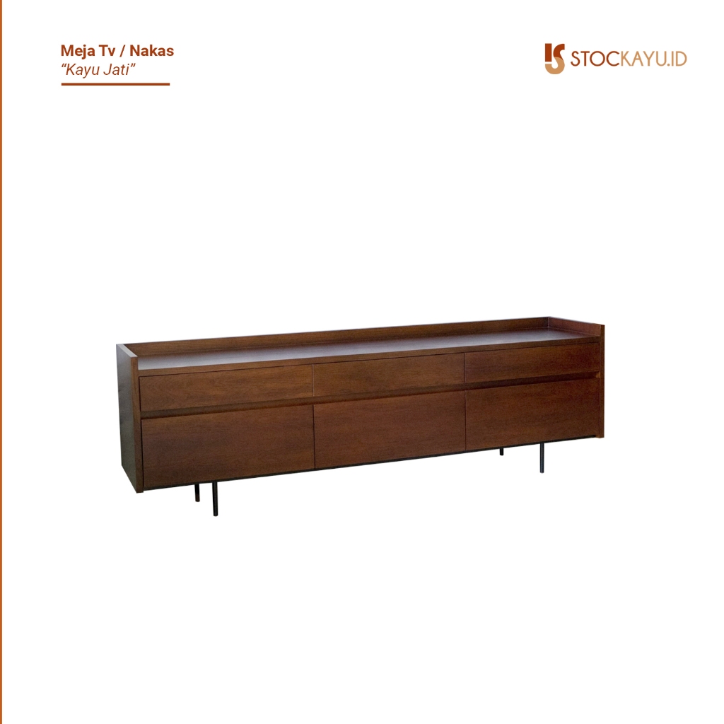 Stockayu.id - Meja TV Nakas Kabinet Bufet Panjang Kayu Jati