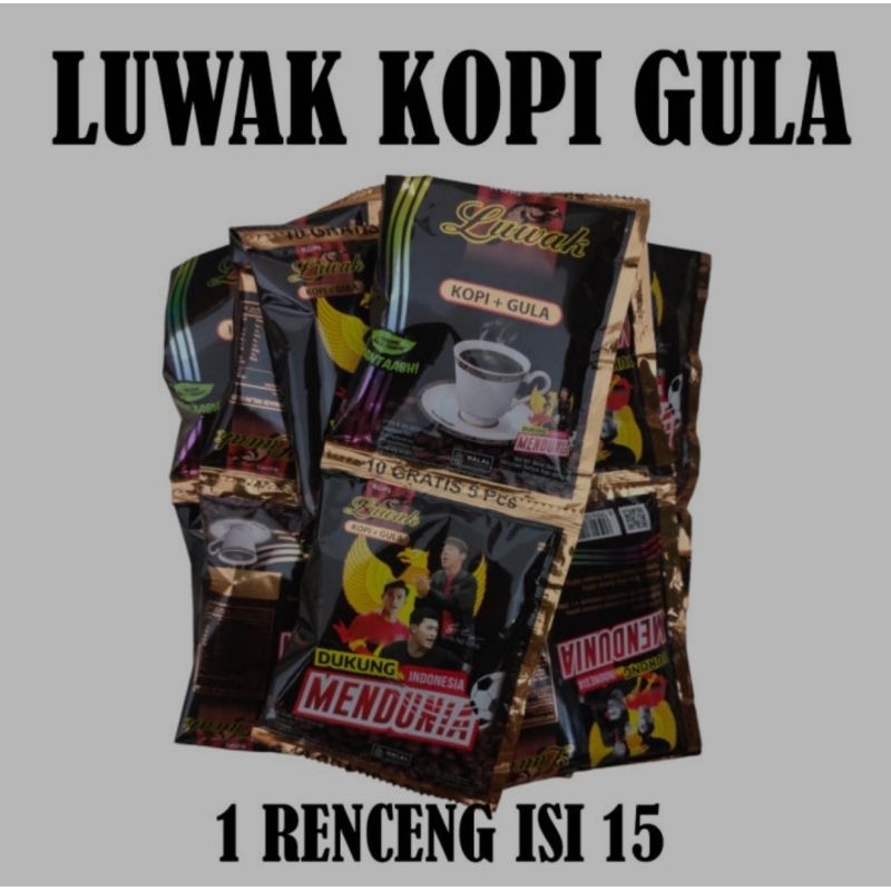 

LUWAK KOPI HITAM (LUWAK HITAM) 1 RENCENG ISI 15