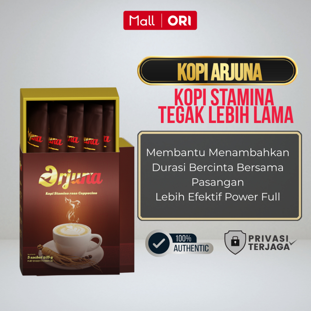 

KOPI ARJUNA Coffe Ginseng Stamina Tegak Lebih Lama (1 box 5 Saset)