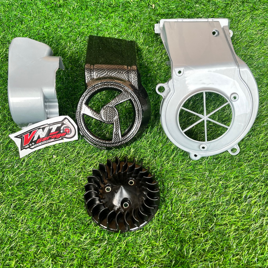 Cover + kipas pendingin COVER MESIN KARBON fizr tutup block kiri fizr KARBON HEXAGONAL