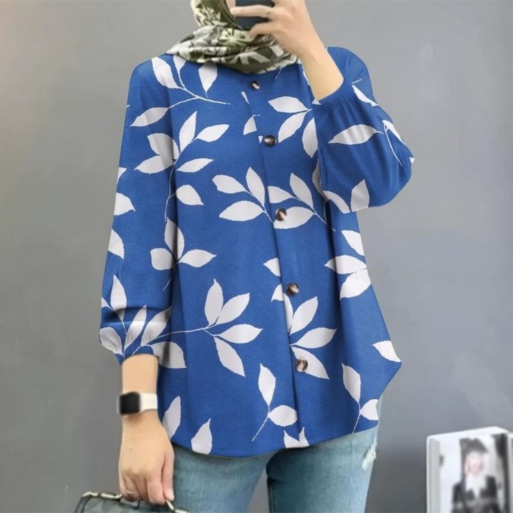 vallencia - SR ZARAYA BLOUSE OVERSIZE/ATASAN WANITA BUNGA BUNGA