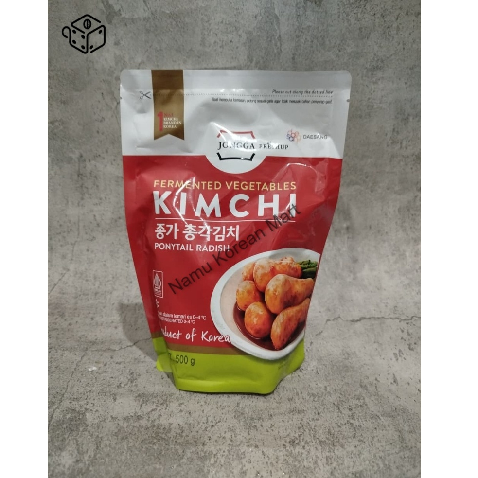 

Jongga Chonggak Kimchi (Ponytail Radish Kimchi) 500gr / KImchi Radish / Ponytail Radish KImchi / Chonggak Kimchi / Kimchi Korea