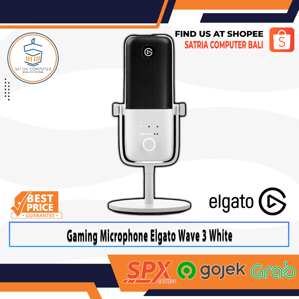 Gaming Microphone Elgato Wave 3 White