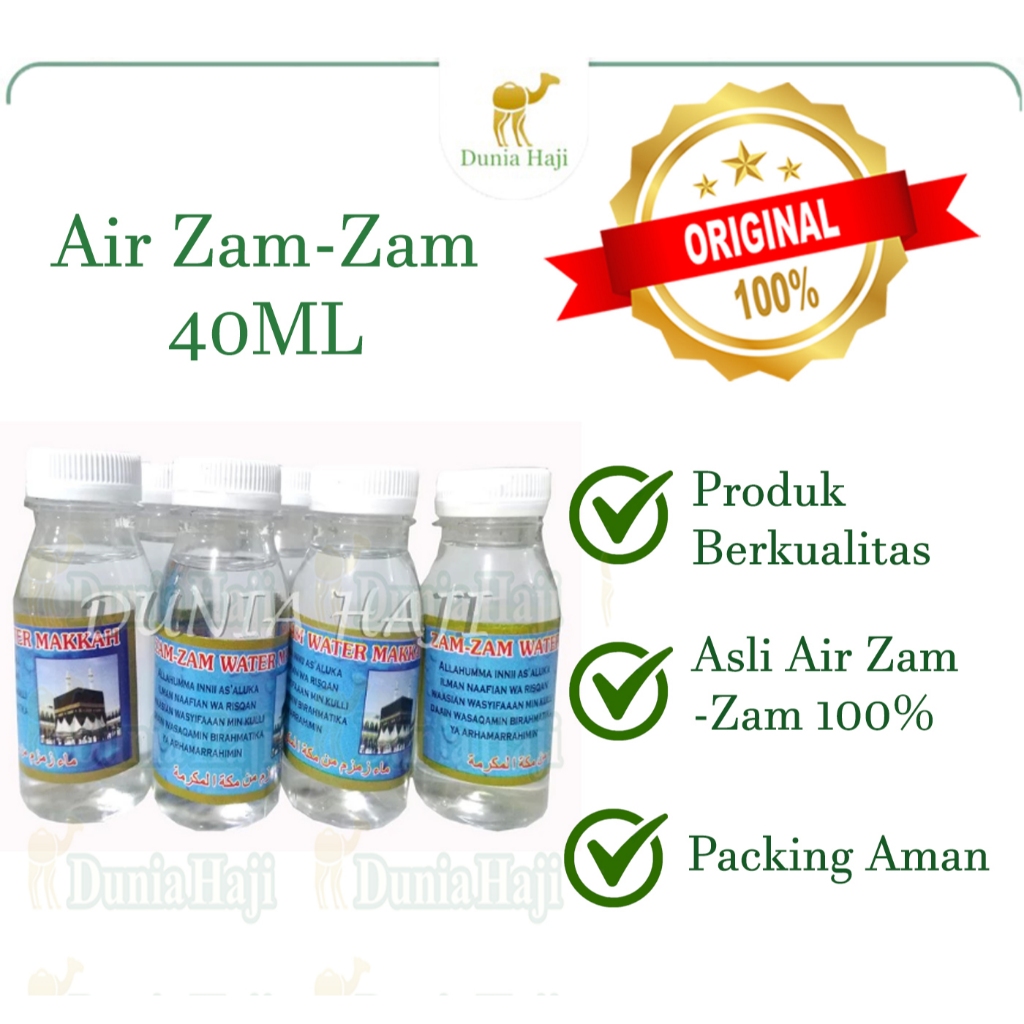 

Air Zam - Zam 80ML / 40ML Asli 100 % Mekkah Makkah Kemasan Botol Oleh Oleh Haji & Umroh