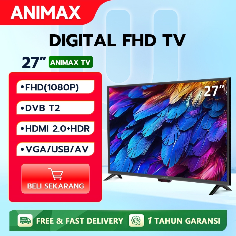 Animax 27/30 Inch TV LED Digital TV Televisi LED FHD Garansi 1 Tahun  Digital 27 Inch 30 Inch
