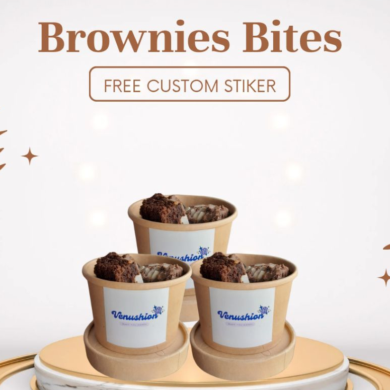 

Mini Brownies Bites Cup 8oz Panggang Dark Chocolate Hampers Lebaran