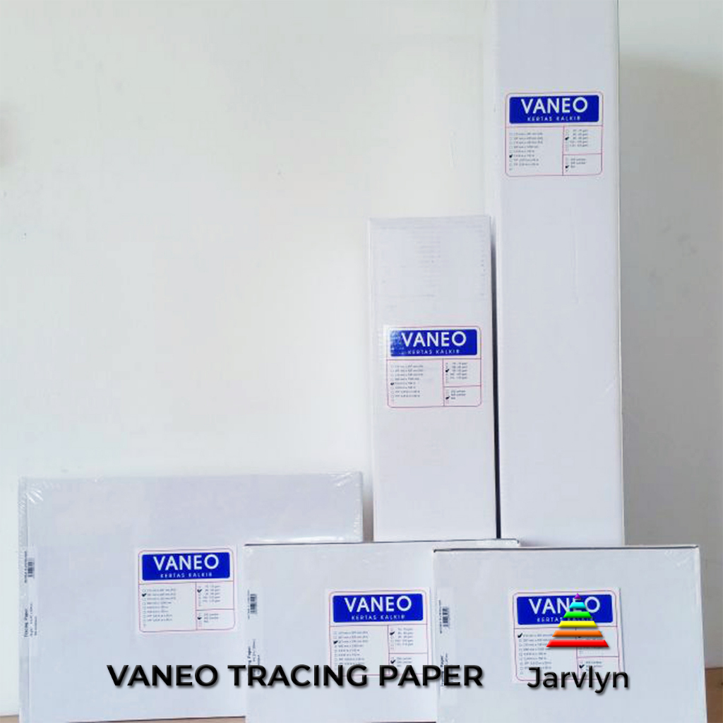 

Vaneo Kertas Kalkir Ukuran Plano 90/95 gsm Tracing Paper Gambar Drafting Arsitek