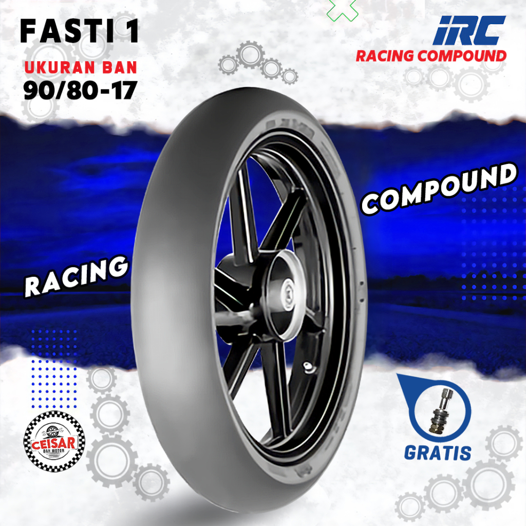 [PROMO MURAH] Ban Slick Racing Balap Motor Bebek IRC FASTI 1 90/80 Ring 17 Tubeless