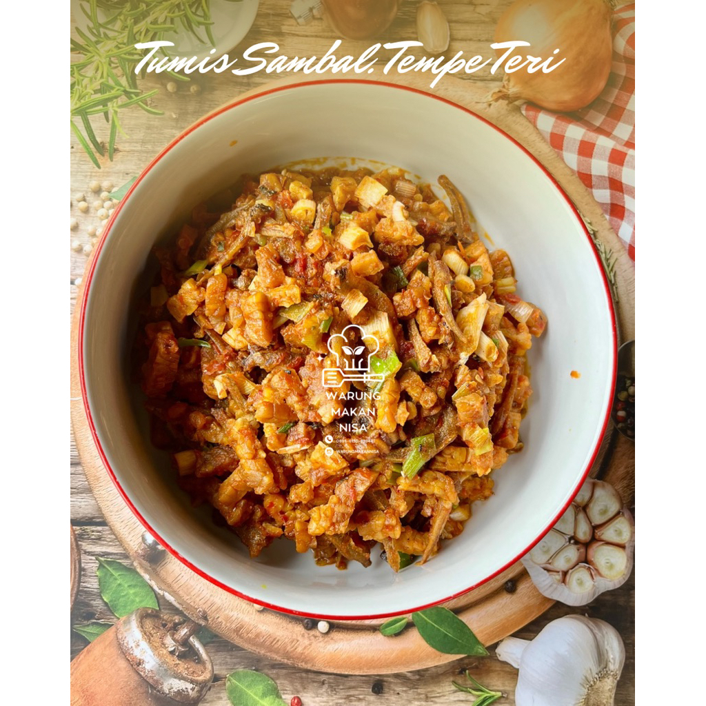 

Sambal Tempe Teri 1porsi 300gr / Menu Lauk sehat praktis enak