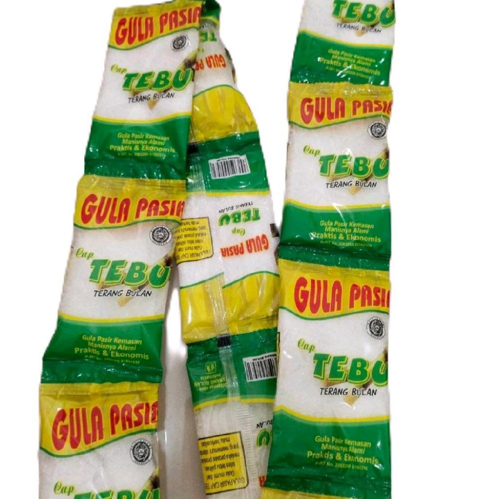 

Gula pasir renteng cap tebu isi 10 sachet