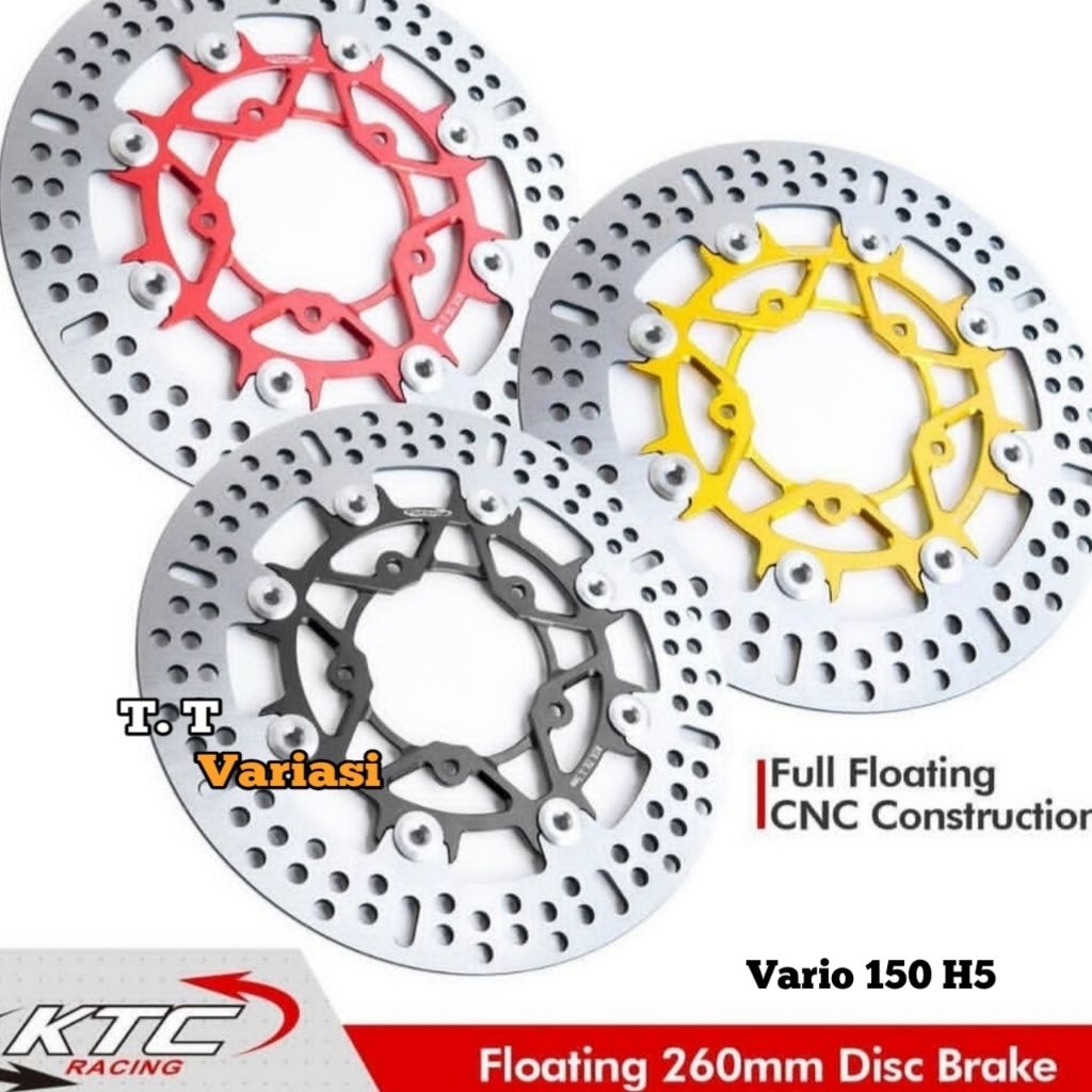 Disc Cakram Depan Vario 125/150 LED KTC Racing Lubang 5 260mm