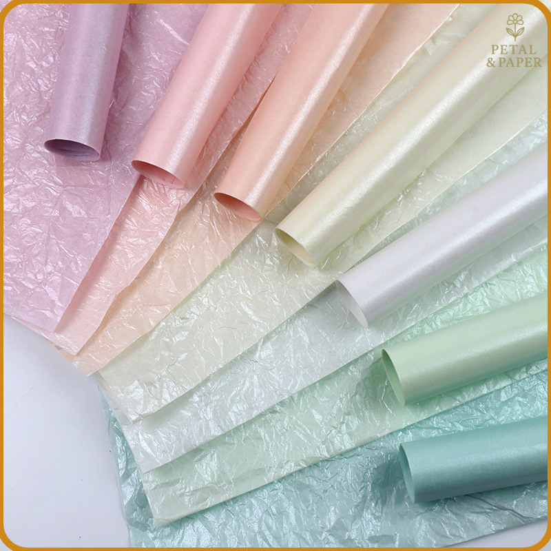 

20 LEMBAR Flower Wrapping Korean Pearl Pear Paper Kertas Buket Sydney KB6255 copy