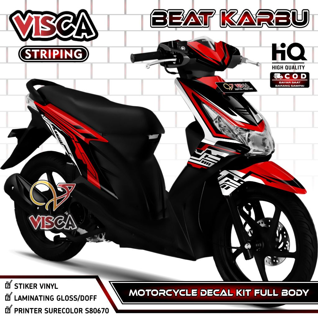 Decal Beat Karbu - Stiker Beat Karbu - Dekal Beat Karbu Full Body - Striping Beat Karbu Variasi - De
