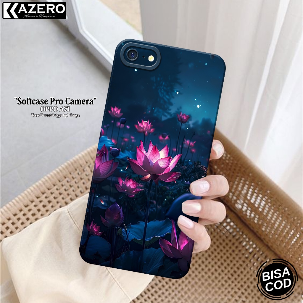 Softcase Hp OPPO A71 Terbaru Fashion Case Bunga Case OPPO A71 Silikon Pro Camera Casing OPPO  A71 Ke