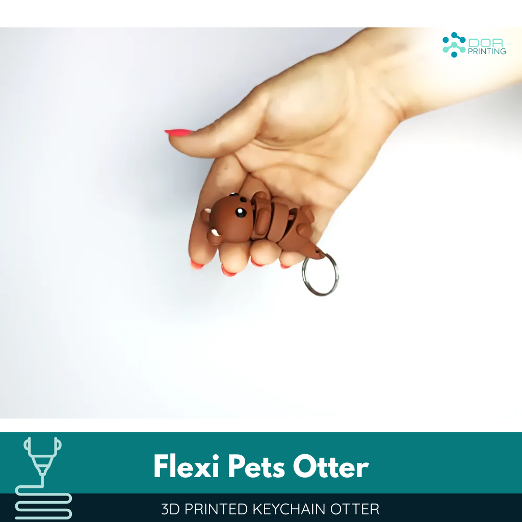 Keychain Flexi Otter : 3D print otter